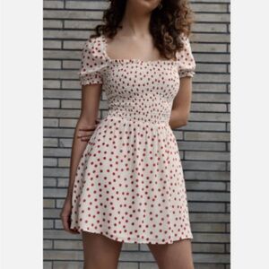 Reformation Red and White Mini Dress